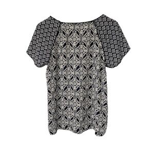 Ann Taylor LOFT Damask Fluid Tee